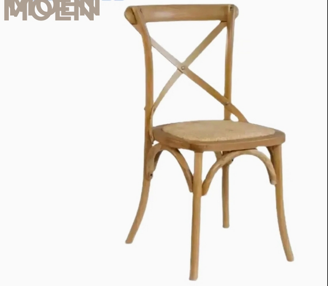 Outdoor Party Events Cross Back Rattan Restaurant Wedding Dining Chairs