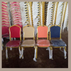 Wholesale Wedding Chairs Red Fabric Metal Legs Party Hotel Iron Dining Room Party Banquet Chair