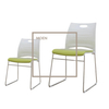 Commercial Modern Plastic Backrest Metal Frame Armless Studying Office Chairs
