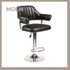 Luxury Modern Black Restaurant Leather Bar Stool Sets High and Tall Bar Chairs for Sale Barber Chair