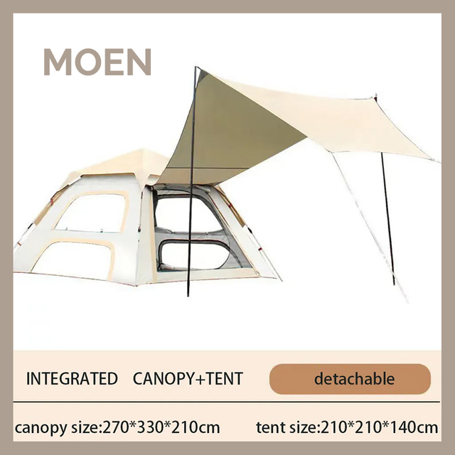 Factory Direct Sales Leisure 10 Person UV Protection Silver Coating Portable Outdoor Camping Tents+Canopy