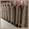 Wholesale Wedding Chairs Red Fabric Metal Legs Party Hotel Iron Dining Room Party Banquet Chair