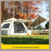 Factory Direct Sales Leisure 10 Person UV Protection Silver Coating Portable Outdoor Camping Tents+Canopy