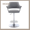 Luxury Modern Black Restaurant Leather Bar Stool Sets High and Tall Bar Chairs for Sale Barber Chair