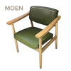 Nordic Vintage Solid Wood Armrest Oak Dining Chair Restaurant Cafe Hotel Balcony