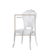 Hotel Party Plastic Resin Crystal Transparent Acrylic Dining Chair Wedding Chair