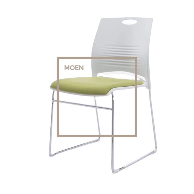 Commercial Modern Plastic Backrest Metal Frame Armless Studying Office Chairs