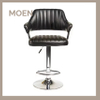 Luxury Modern Black Restaurant Leather Bar Stool Sets High and Tall Bar Chairs for Sale Barber Chair