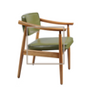 Nordic Vintage Solid Wood Armrest Oak Dining Chair Restaurant Cafe Hotel Balcony