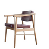 Nordic Vintage Solid Wood Armrest Oak Dining Chair Restaurant Cafe Hotel Balcony