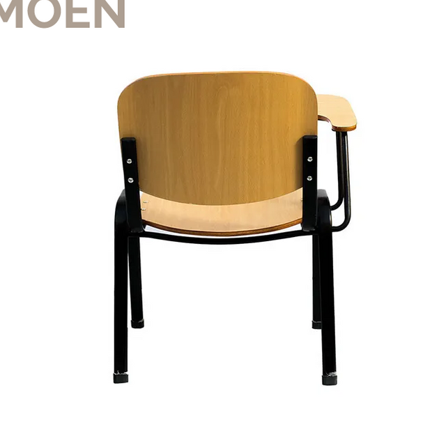  ZOIFUN School Furniture Modern Wood Studying Training Student Chair with Writing Pad