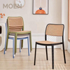 Hot Modern Style Stackable Plastic Rattan Coffee Chair